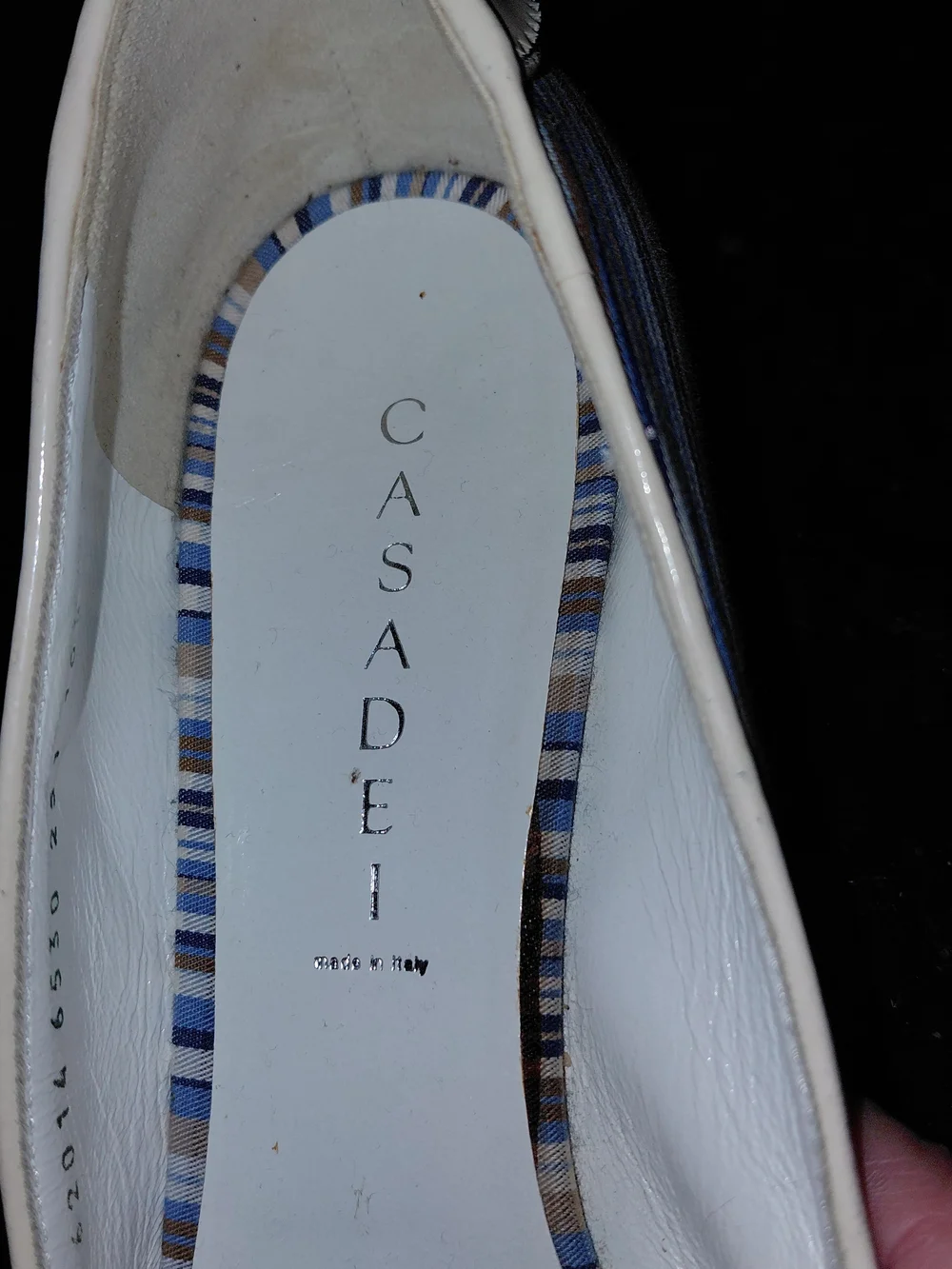 Casadei Blue Striped Ballet Flats with Bow